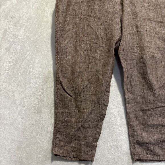 J.Jill Love Linen Women's Beechnut Slim Leg Ankle Pull On Pants Size XL Petite - Picture 4 of 16